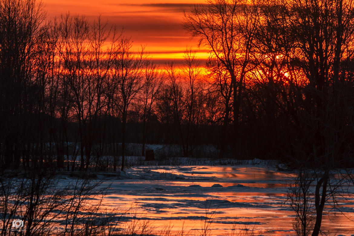 Paysage coucher de soleil