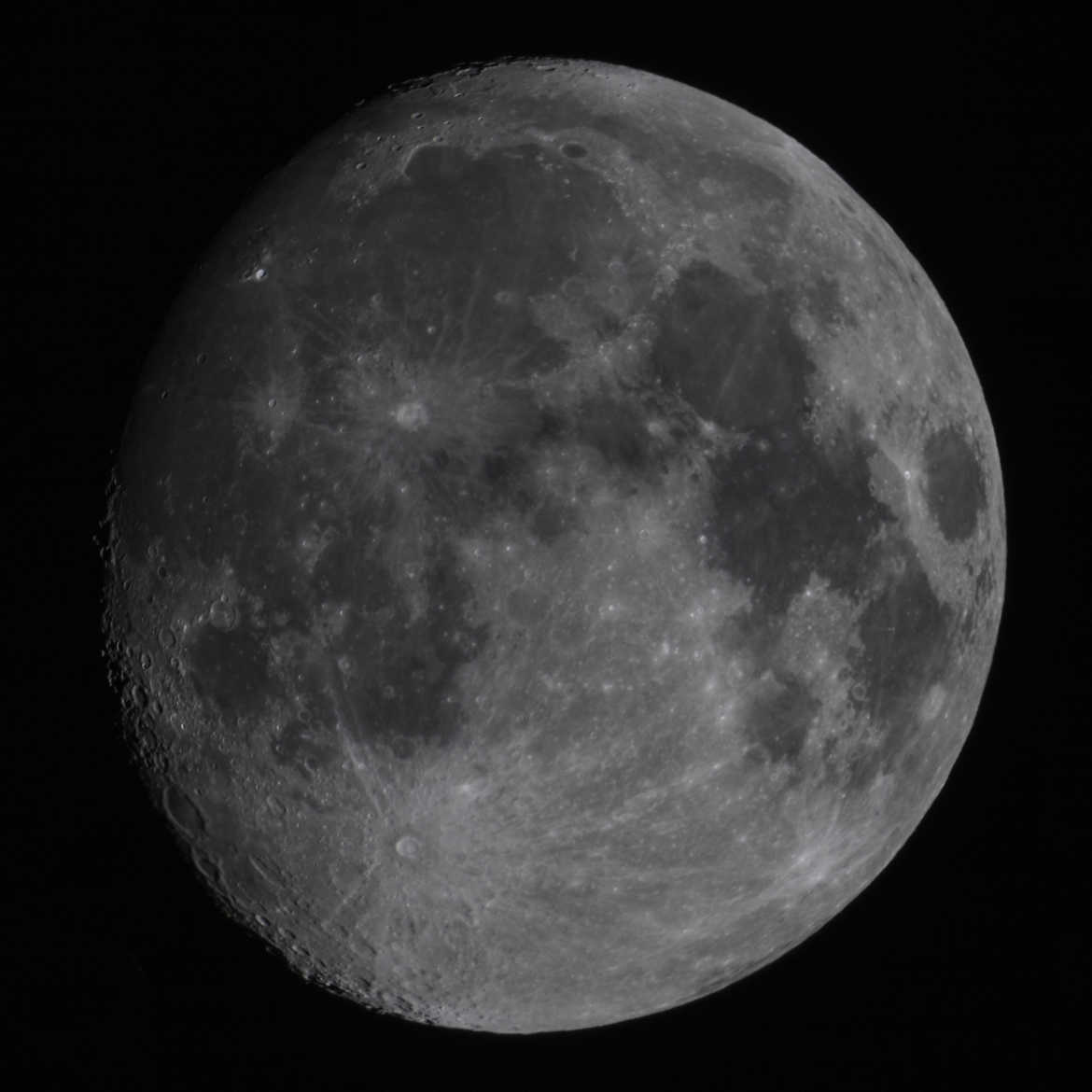 Moon through the lens (composite)