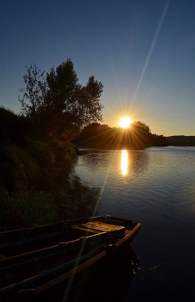 sunset bord de Loire.