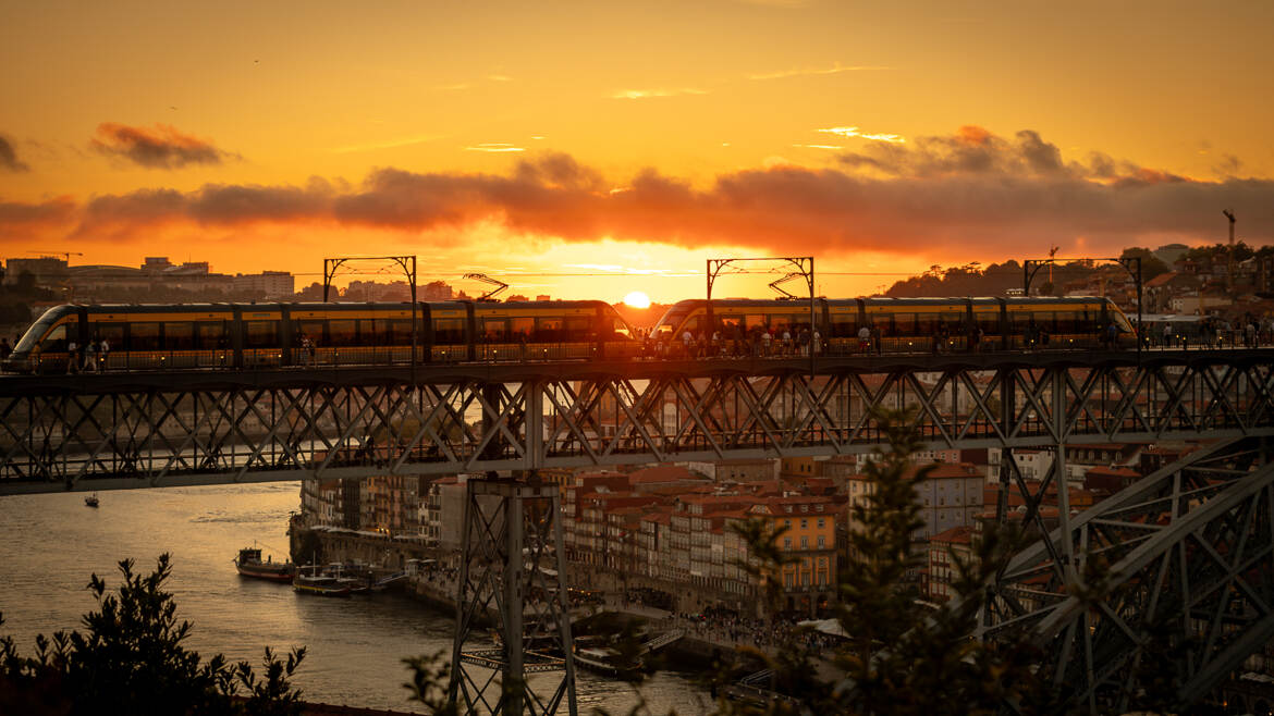 Sunset entre deux trains