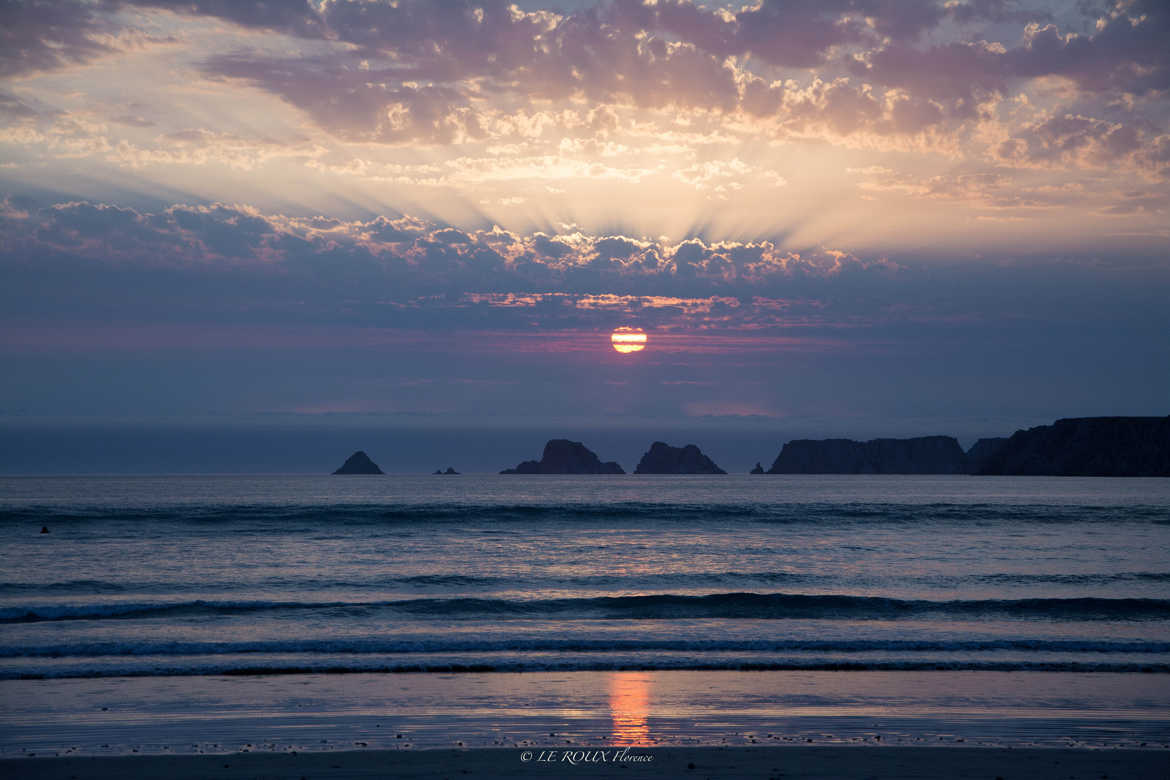 coucher de soleil à l'ouest