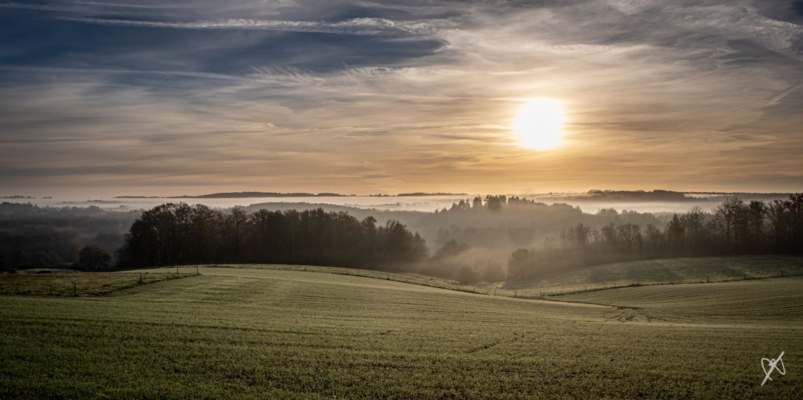 Misty sunrise