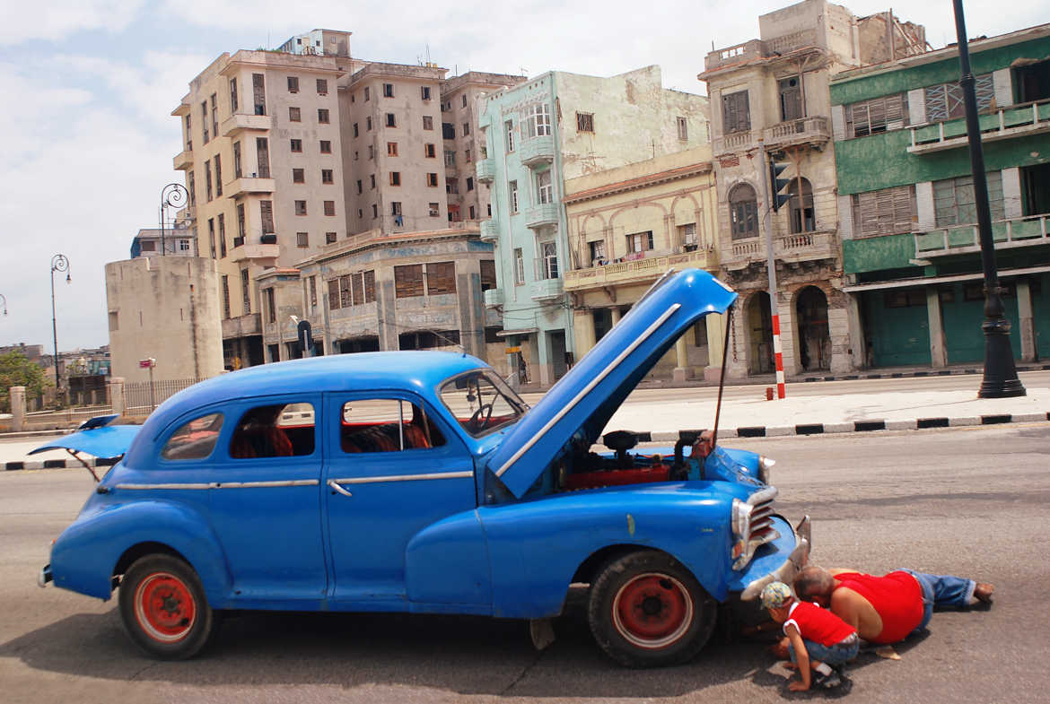 en panne à La Havane