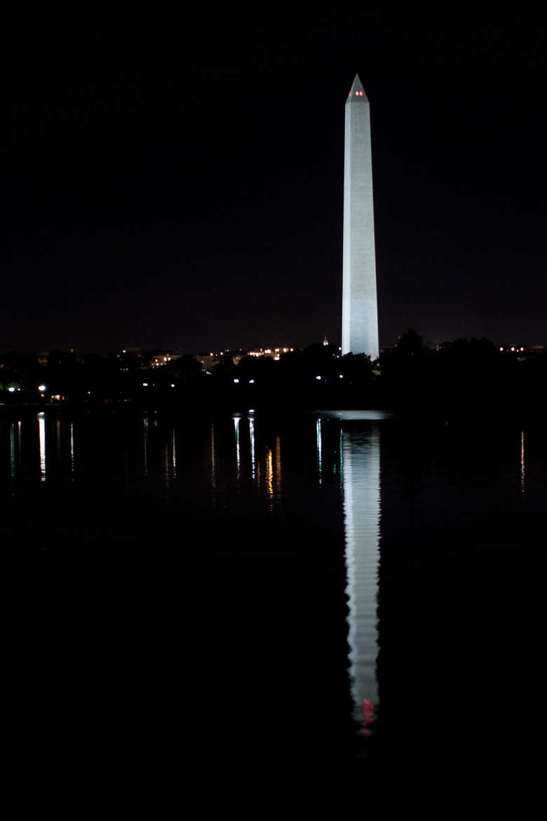 Washington Monument by night