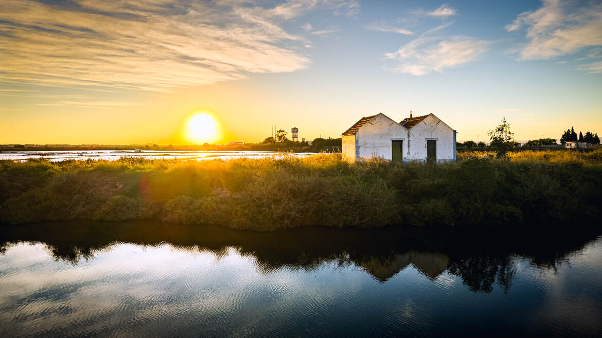 Sunset sur les salines