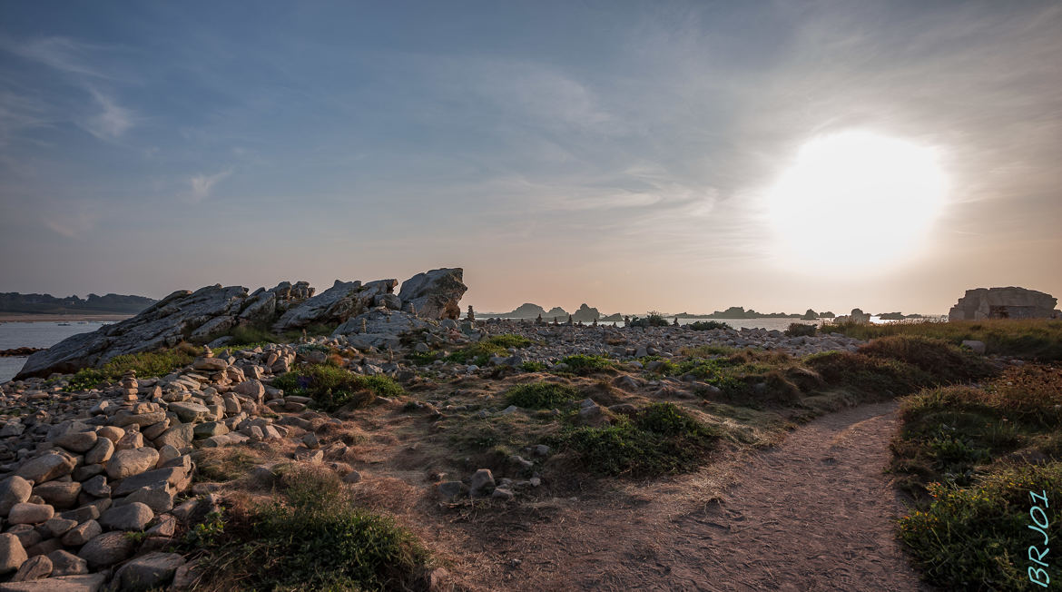 Fin de journée sur les rochers