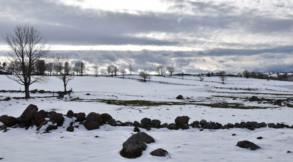 Campagne enneigée Haute Loire