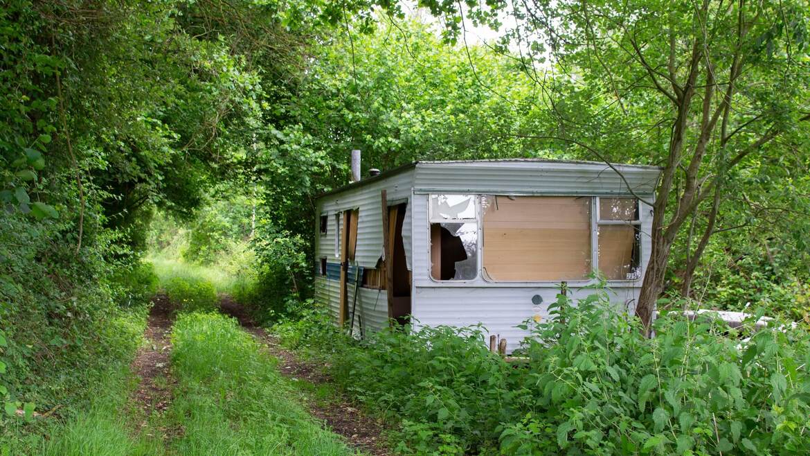 caravane abandonnée