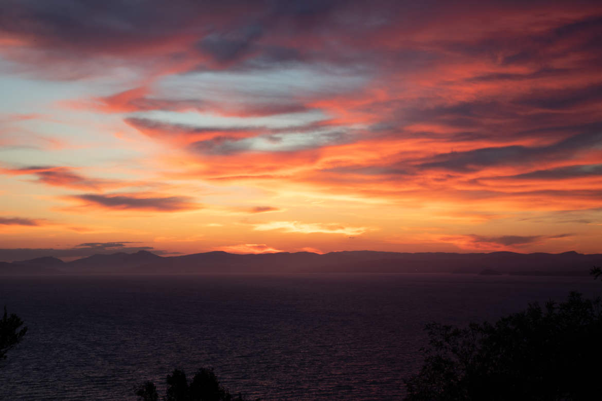 Coucher de soleil sur Porquerolles