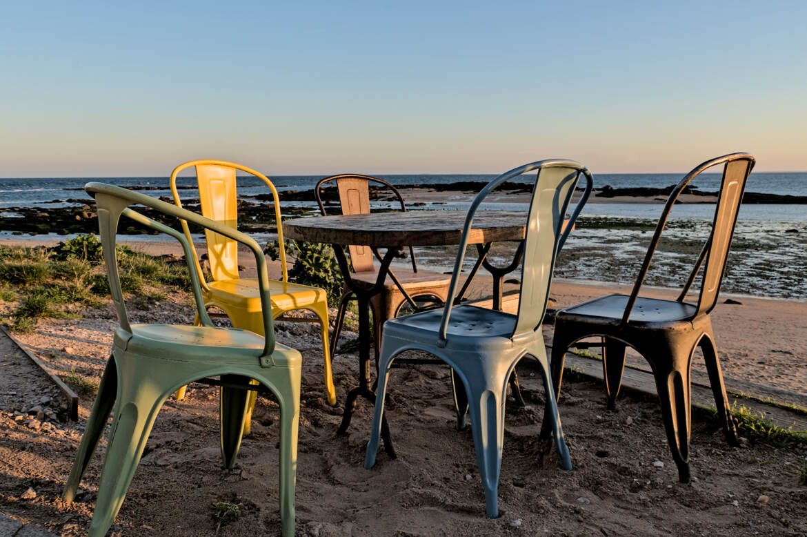 Sur la plage abandonnées