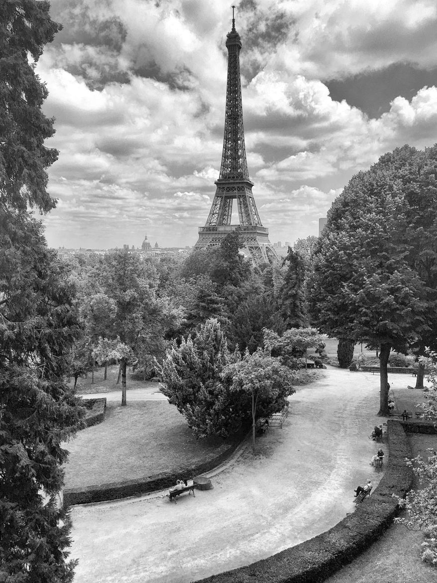 Eiffel vue depuis musée homme