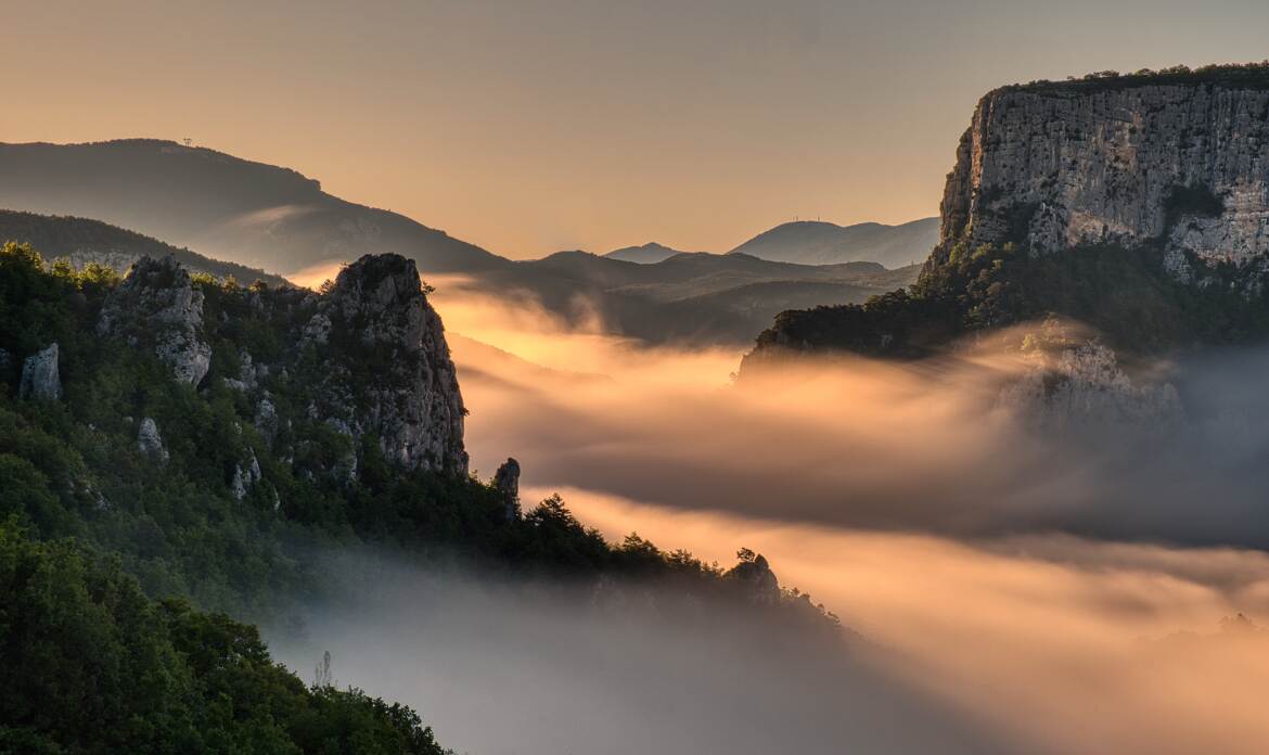 Brumes et pose longue.