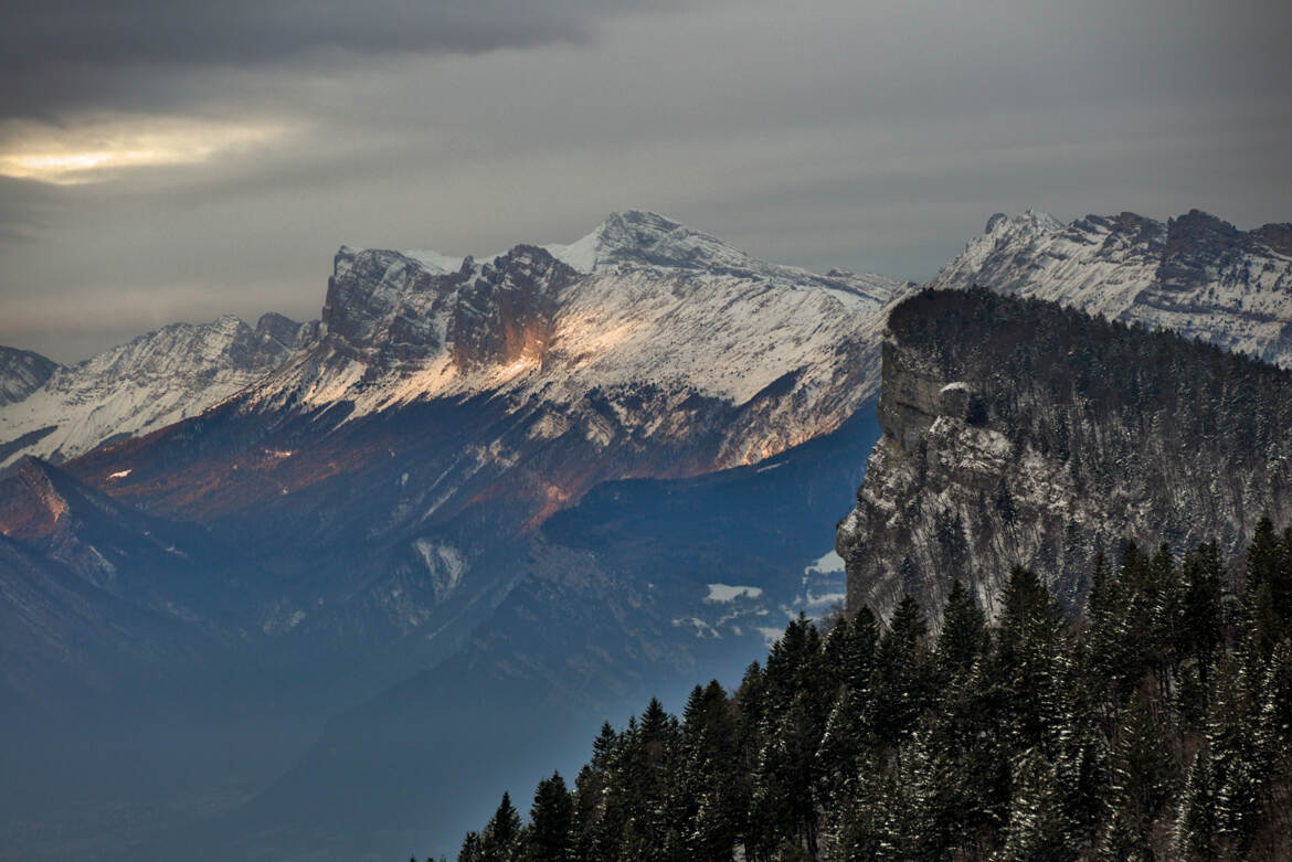 Premiers rayons sur les flancs du Gerbier