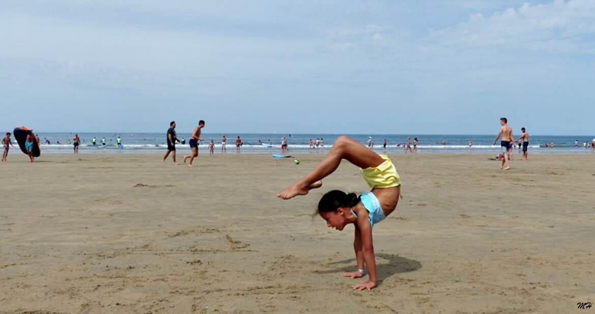Gym sur plage pour Manel