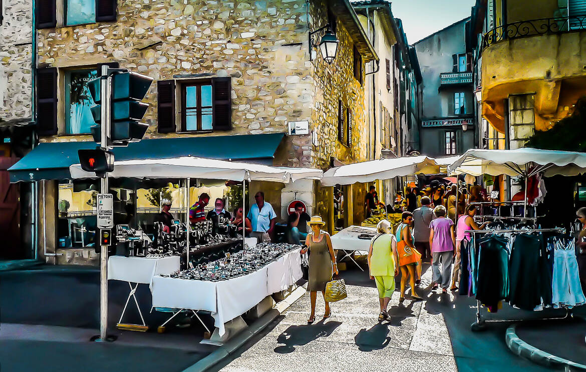 Fin du marché Provençal de Valbonne