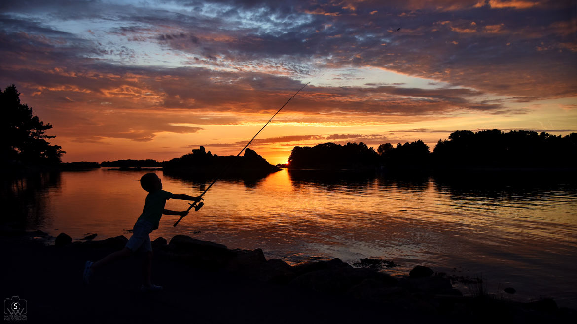 Mon ptit pêcheur de coucher de soleil