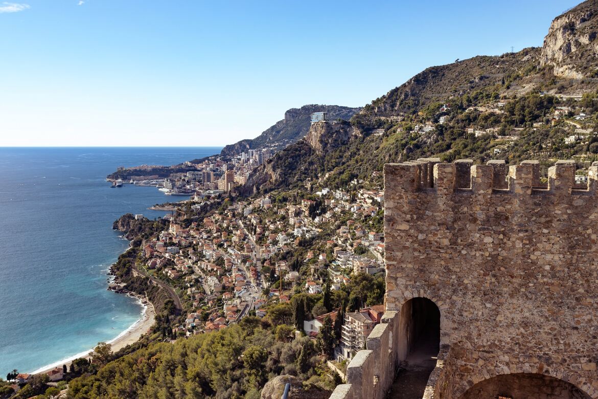 Vue depuis le château de Roquebrune-Cap-Martin