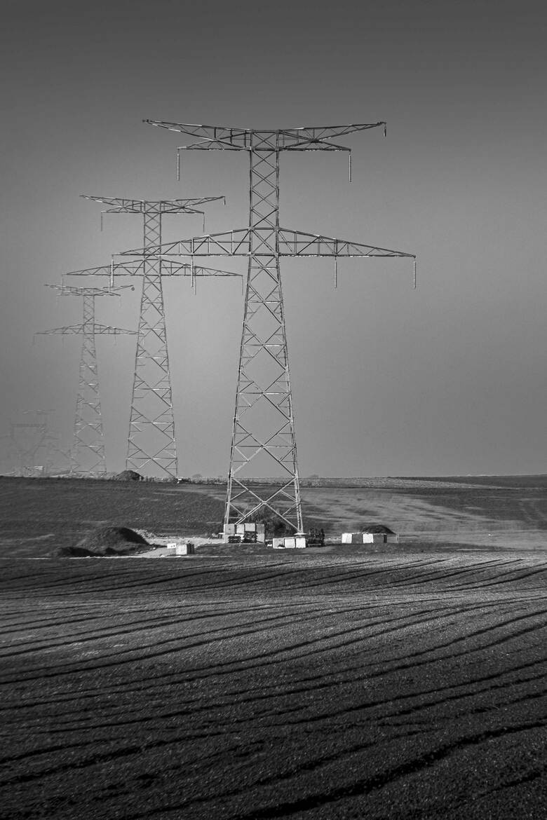 Les nouveaux pylones après la tempete