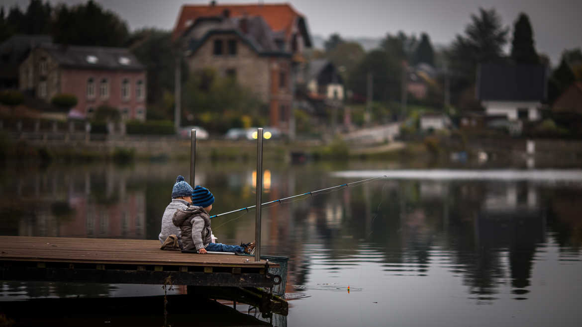 Pêche matinale en Meuse
