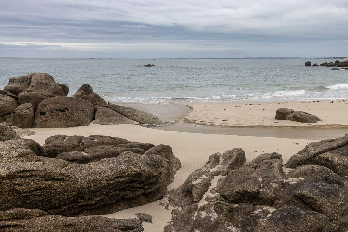 Embouchure de la rivière de plage