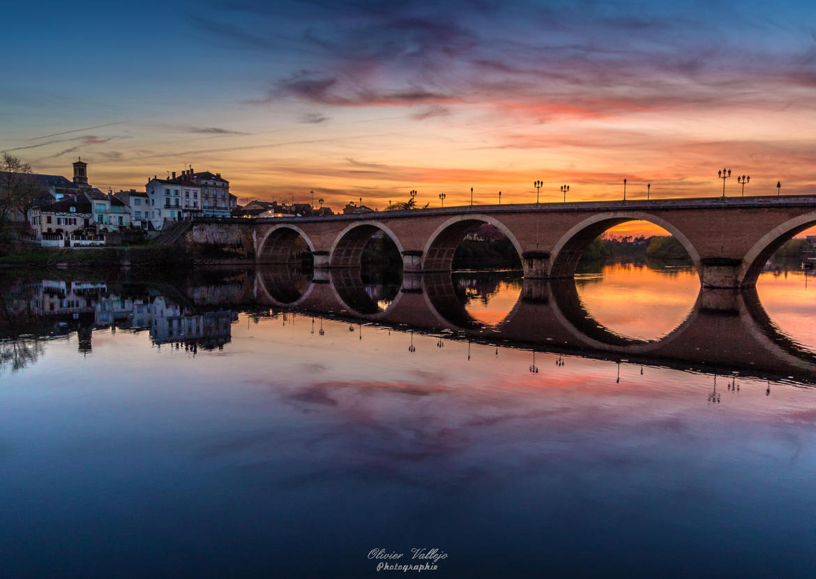 Réflexion au coucher de Soleil