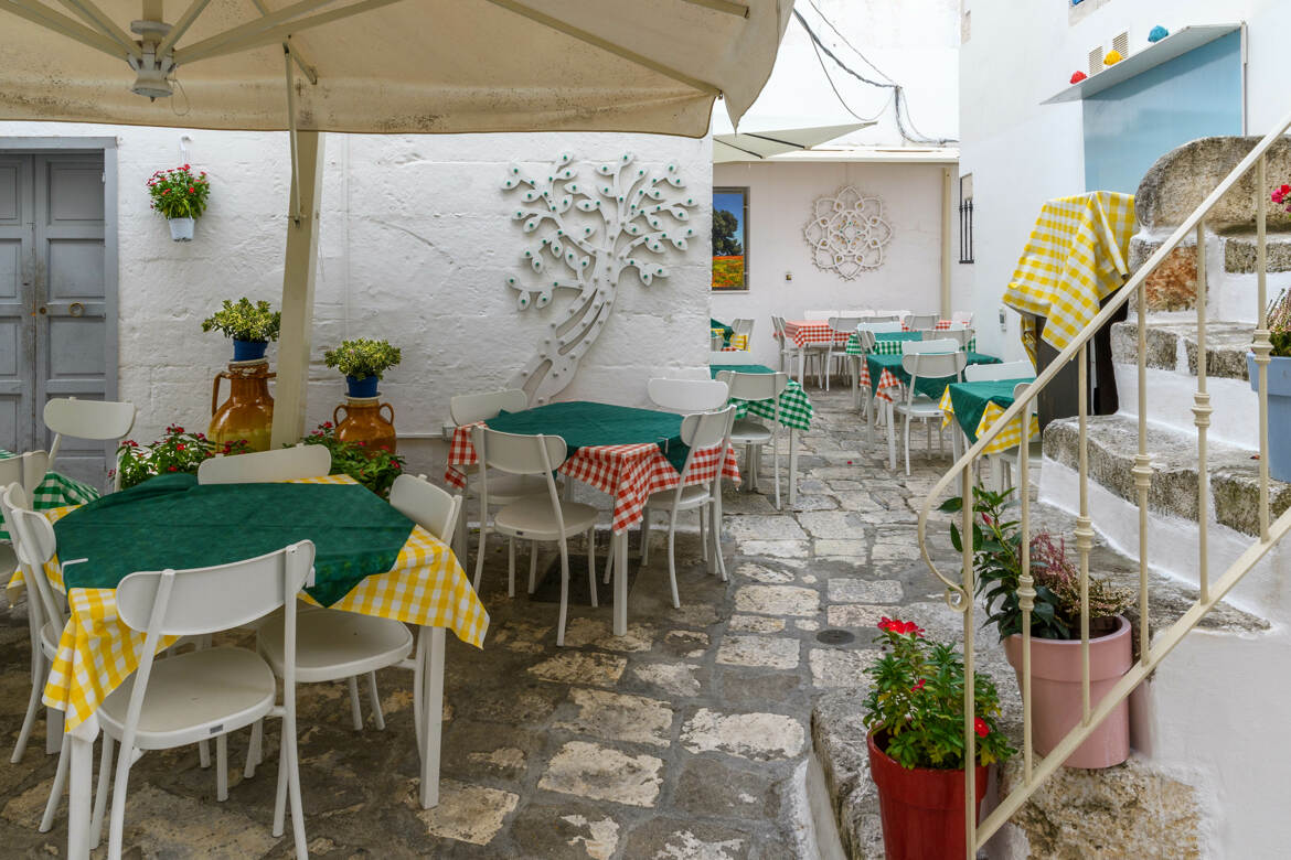 Ostuni, un petit café et la sortie...