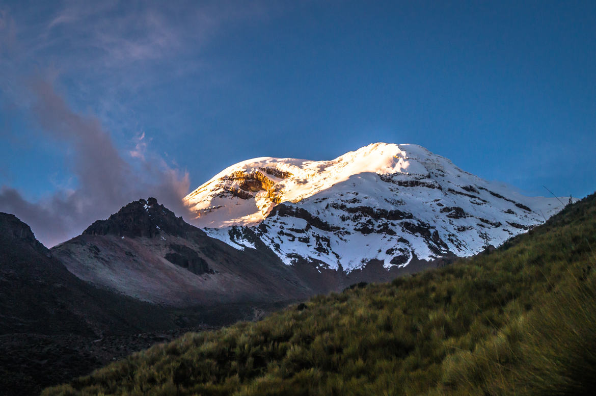 Coucher de soleil sur le Chimborazo