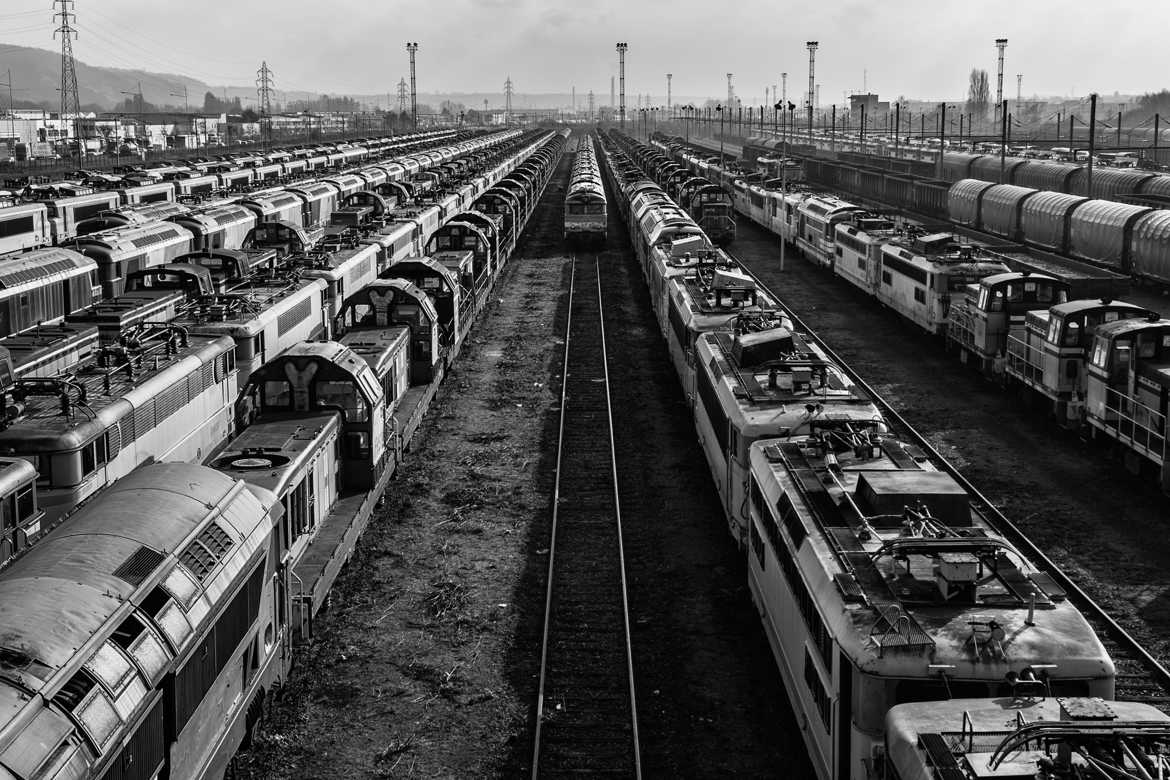 Cimetière ferroviaire.