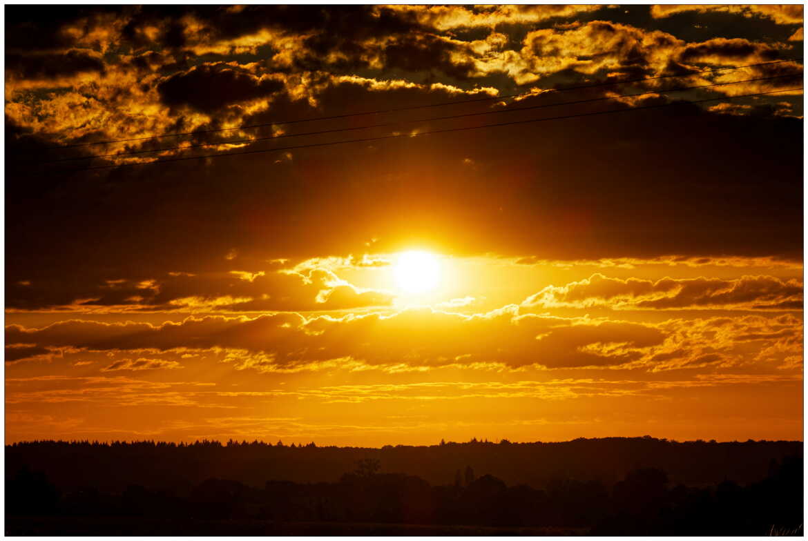Couché de soleil en Lorraine.