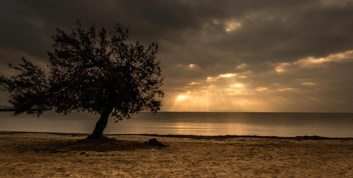 ciel tourmenté sur la mer