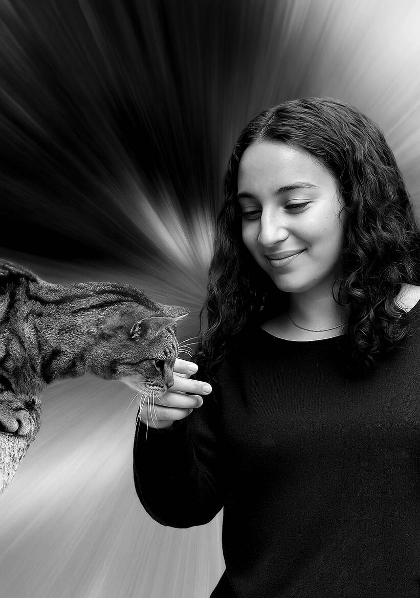 Manel et le Chat N&B