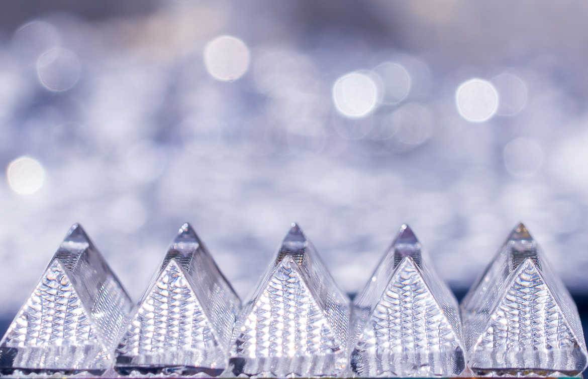 Pyramides de cristal.