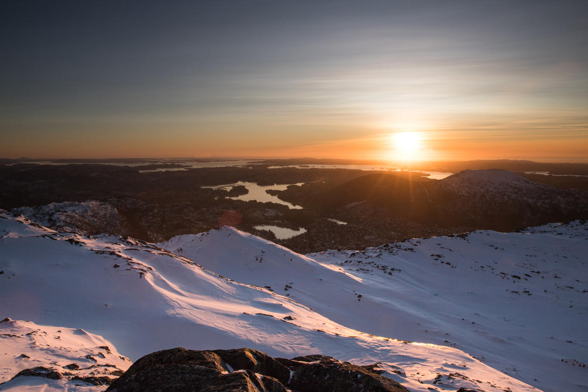 Coucher de soleil en Norvège