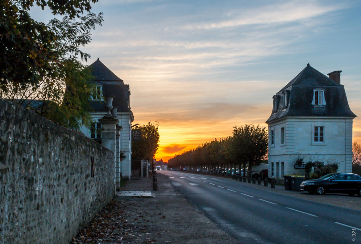 Coucher de soleil sur Villandry