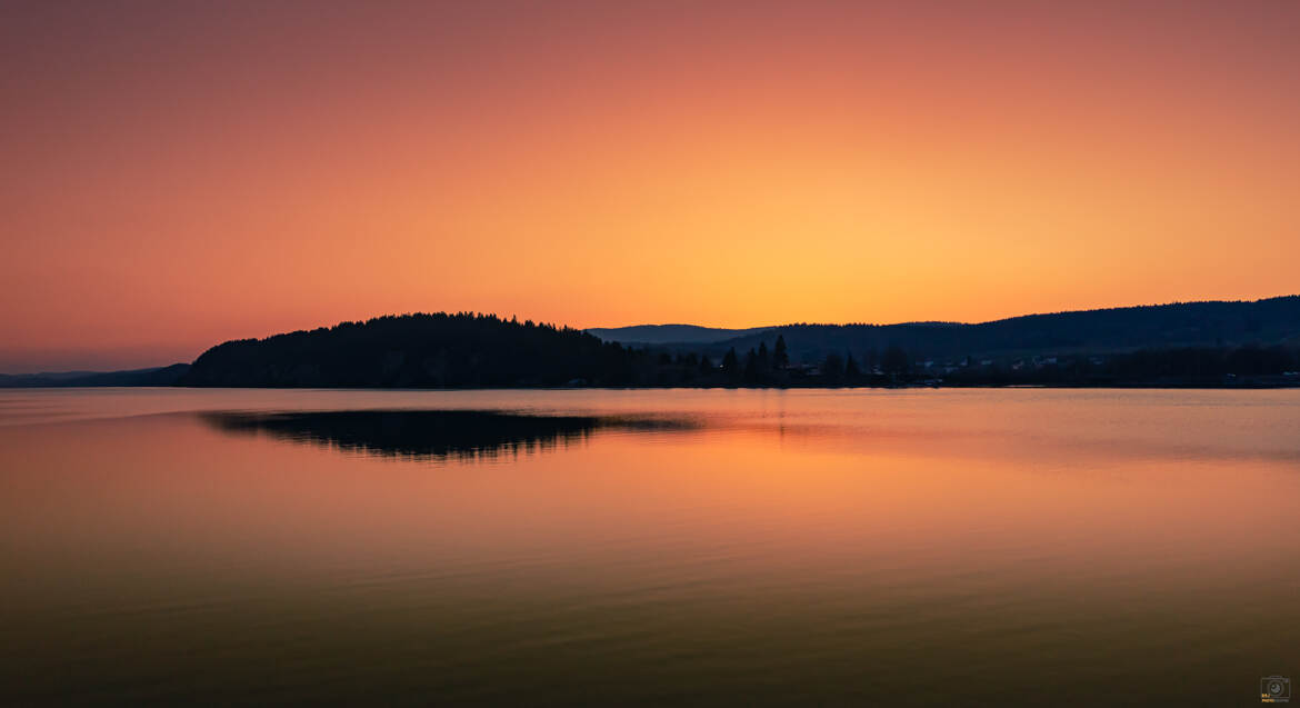 Coucher sur le lac