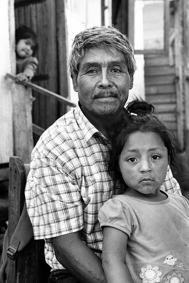 Famille mapuche, Chili
