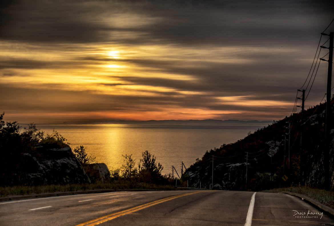 Levé de soleil sur le fleuve St-Laurent