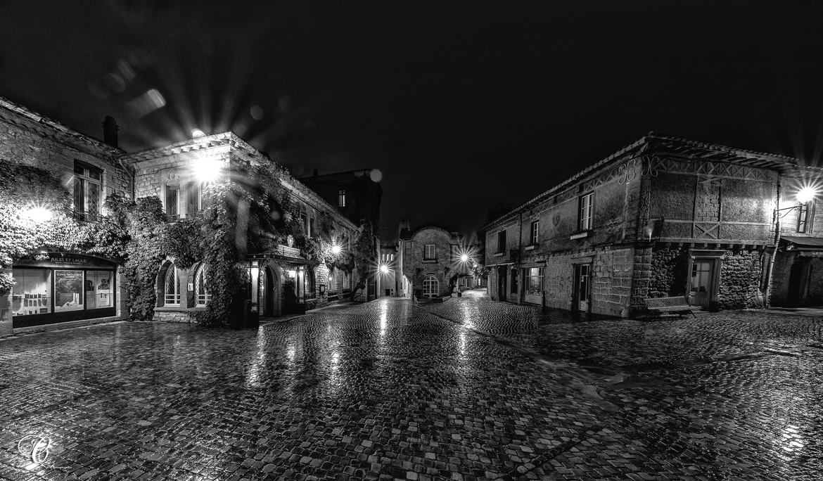 Un soir de pluie à la Cité de Carcassonne