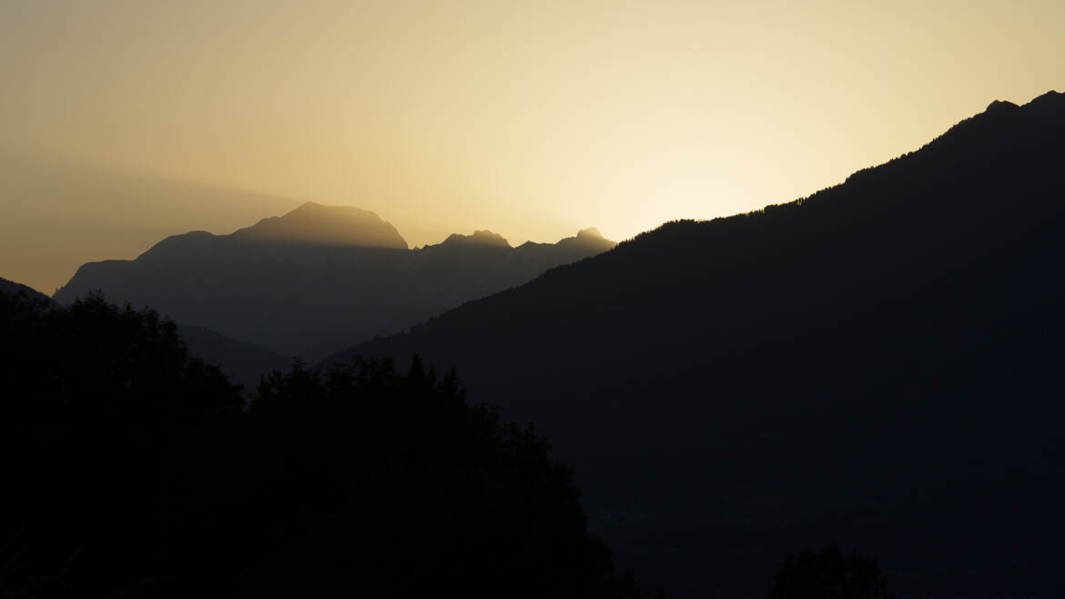 Le mont Blanc à l'aube