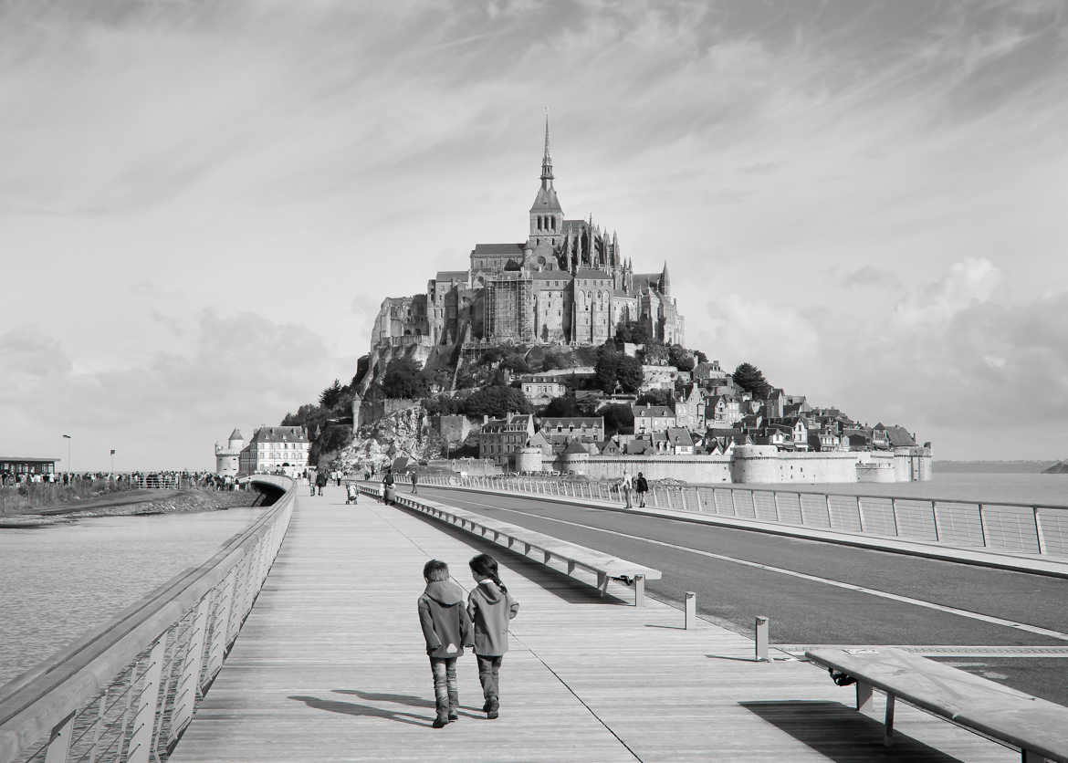 Les enfants au Mt St Michel