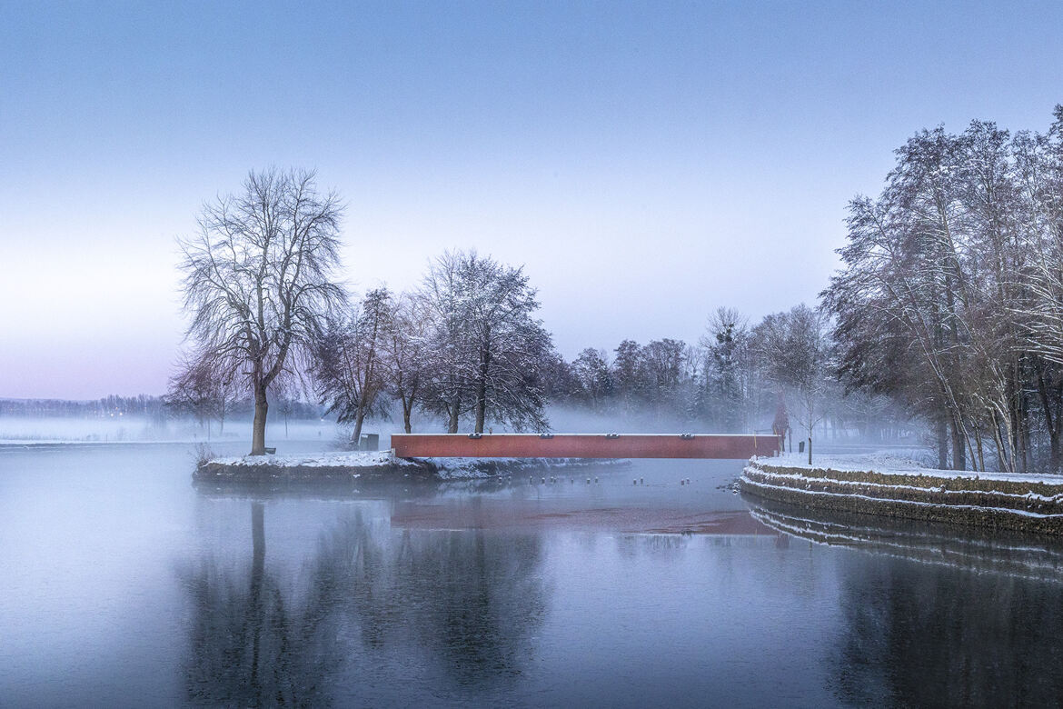 Petite passerelle glacé