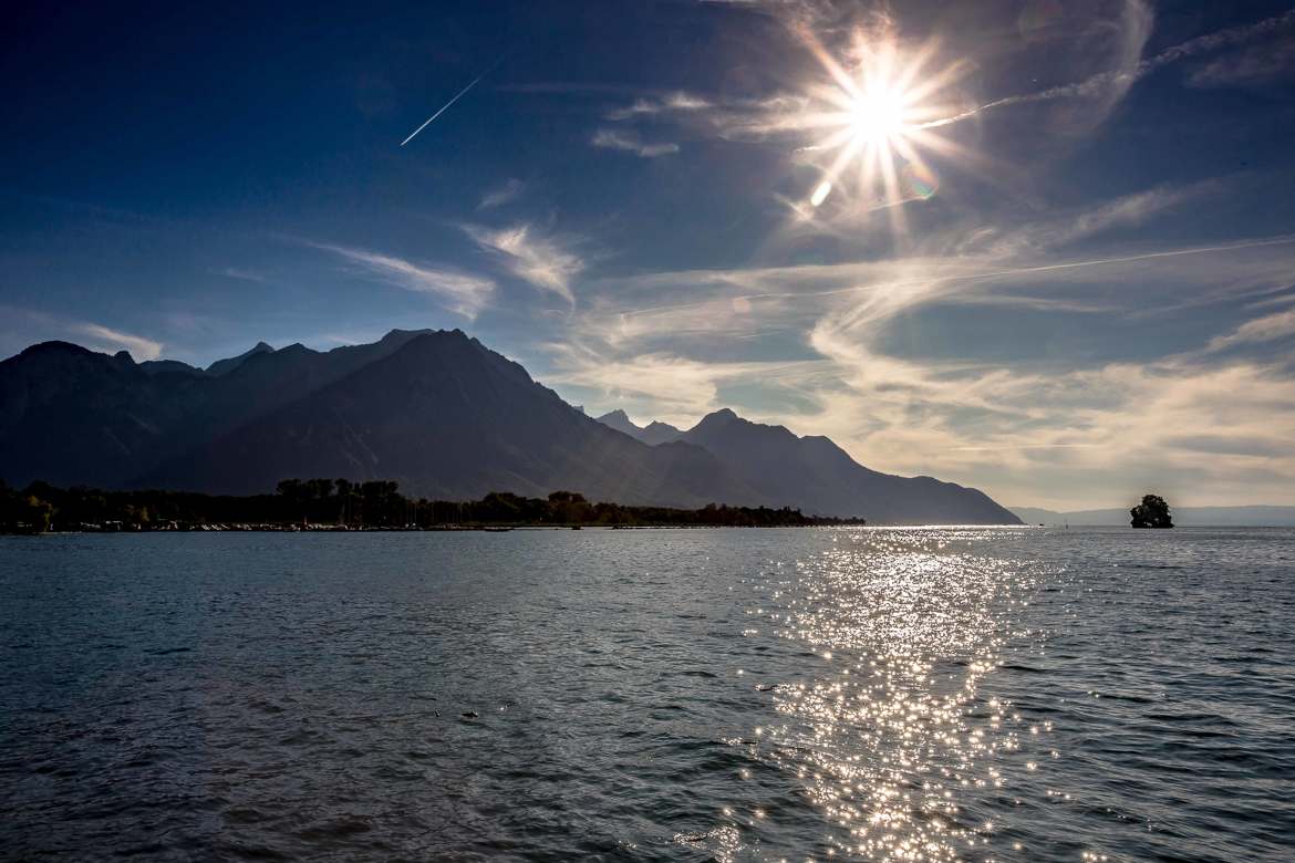 Contre jour sur le Leman