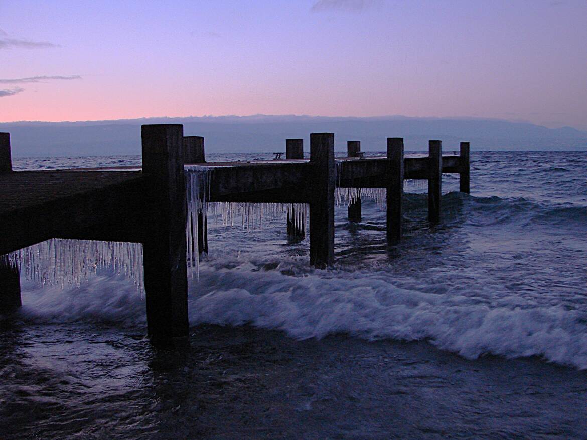 Ponton, bouillon, glaçons