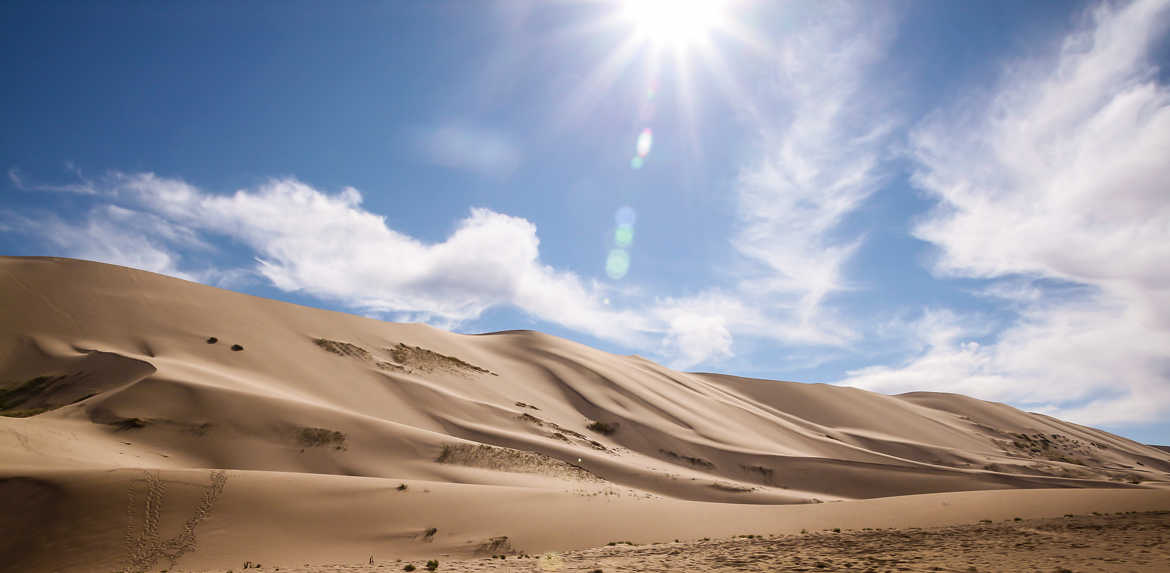 La dune, vue d'en-bas.