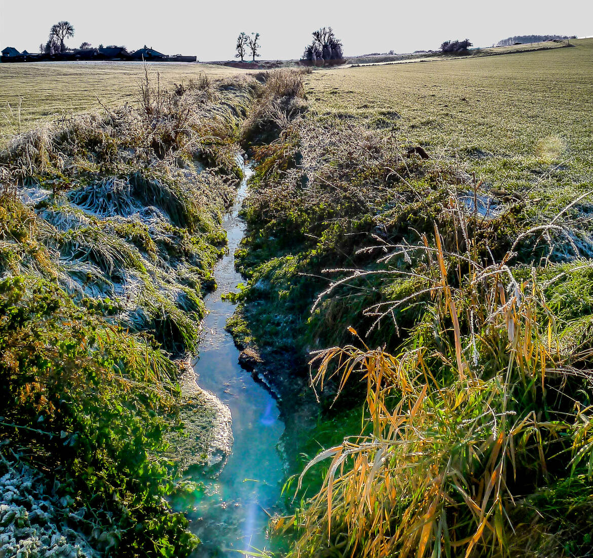 Petit ruisseau campagnard givré ( corrigé )