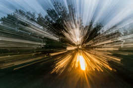 Explosion de soleil couchant