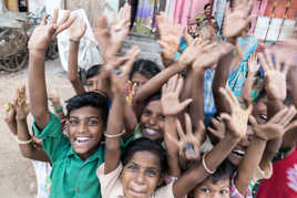 Braquage de sourires d'enfants