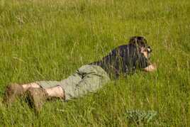 Hier matin : ramper dans les herbes hautes