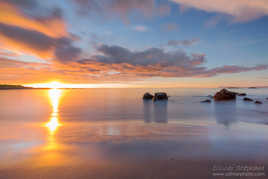 Couché de soleil plage  Akranes