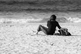 Février à la plage des Catalans